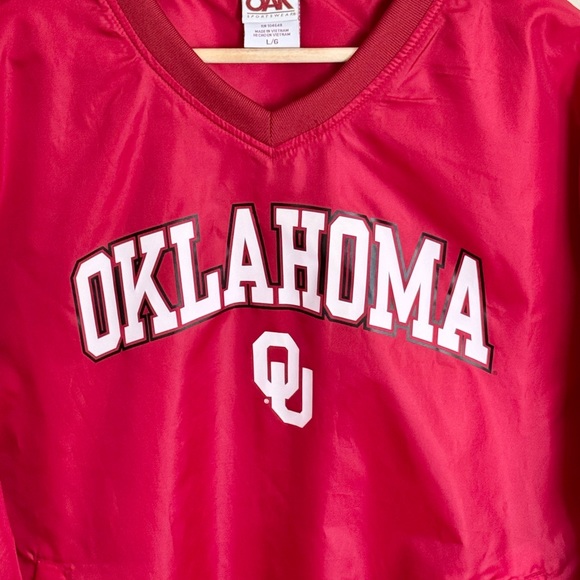 Red Oak OU Oklahoma Sooners NCAA Pullover Windbreaker Jacket Men’s Large - Picture 3 of 7